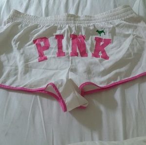 Victorias Secret Pink 86 Shorts White Drawstring L